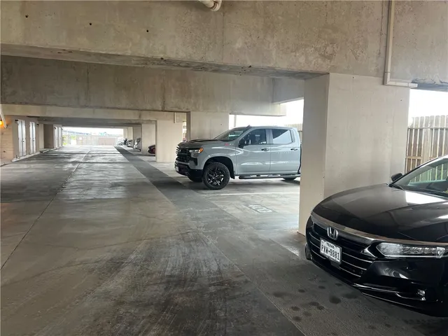 a car parked in garage