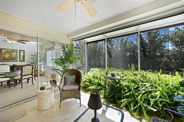 a living room filled with furniture and a potted plant