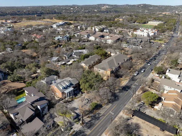 an aerial view of a city
