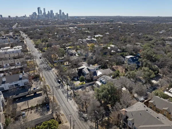 an aerial view of multiple house