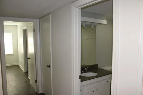 a bathroom with a sink