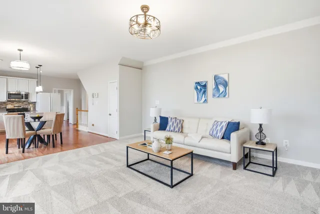 a view of a hallway with staircase
