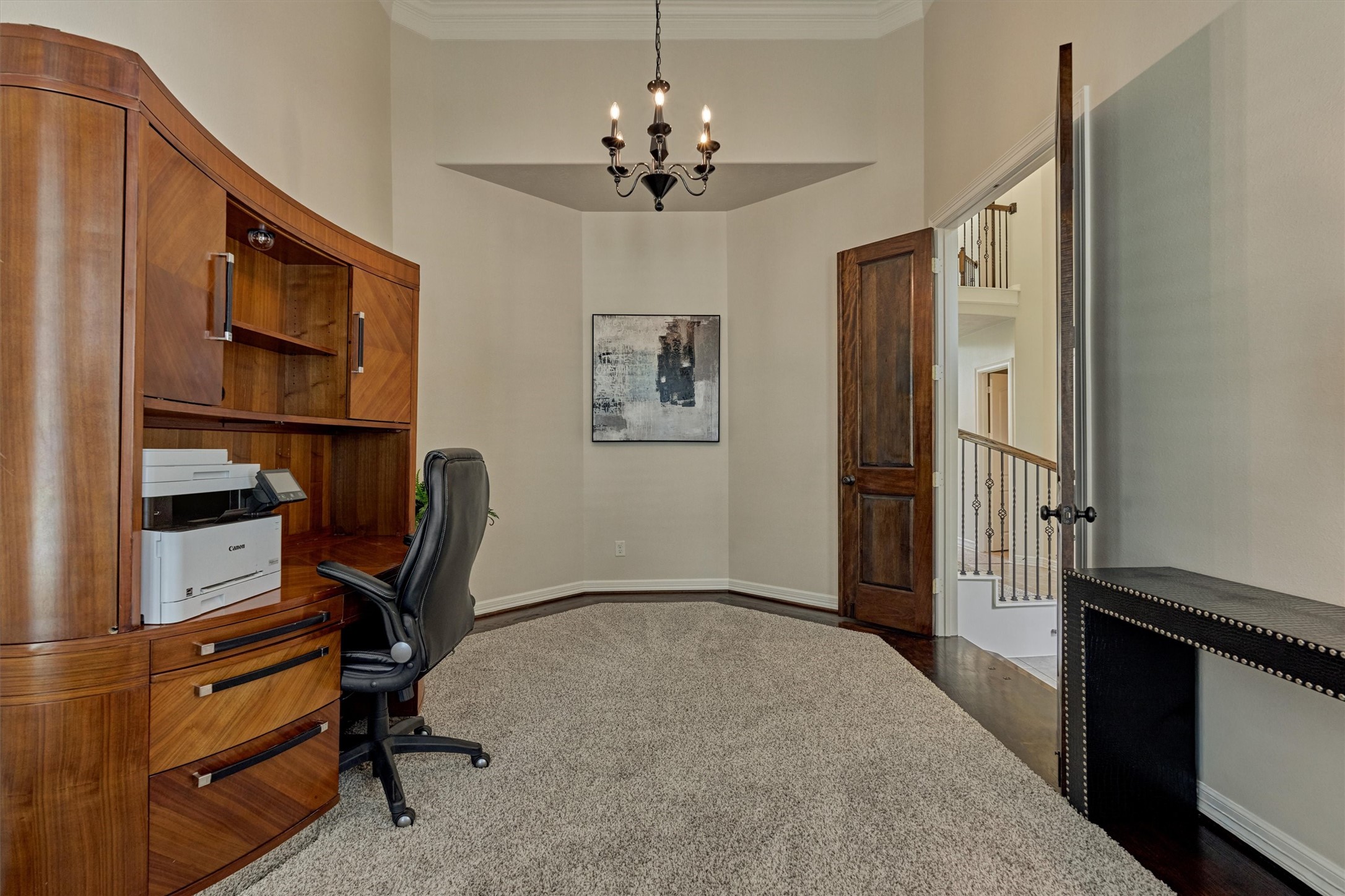 67 South Sage Sparrow Circle Spring, TX 77389 - Photo 13 of 49 a view of a workspace with furniture and a window