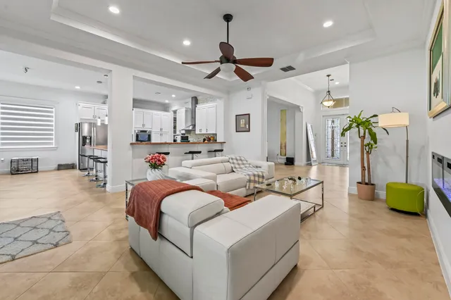 a work place with furniture and window