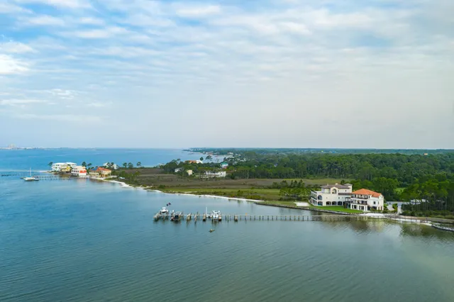 an aerial view of a city