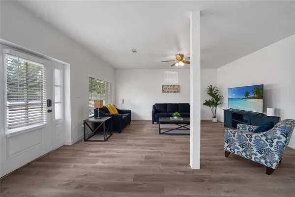 a view of a workspace with furniture