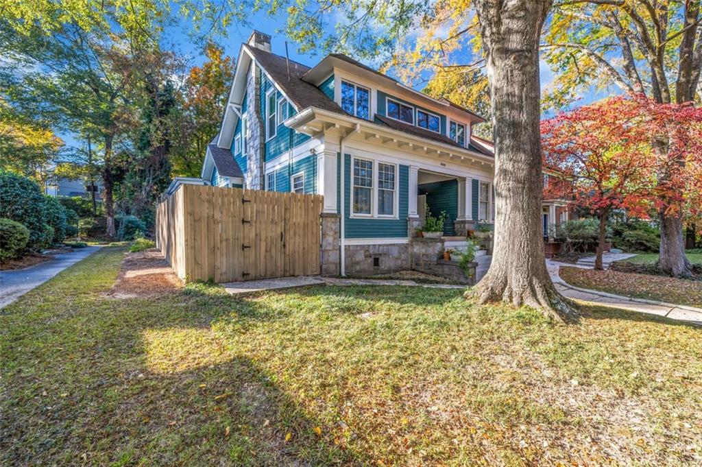 800 Myrtle Street Northeast Atlanta, GA 30308 - Photo 2 of 28 a view of a house with backyard and sitting area