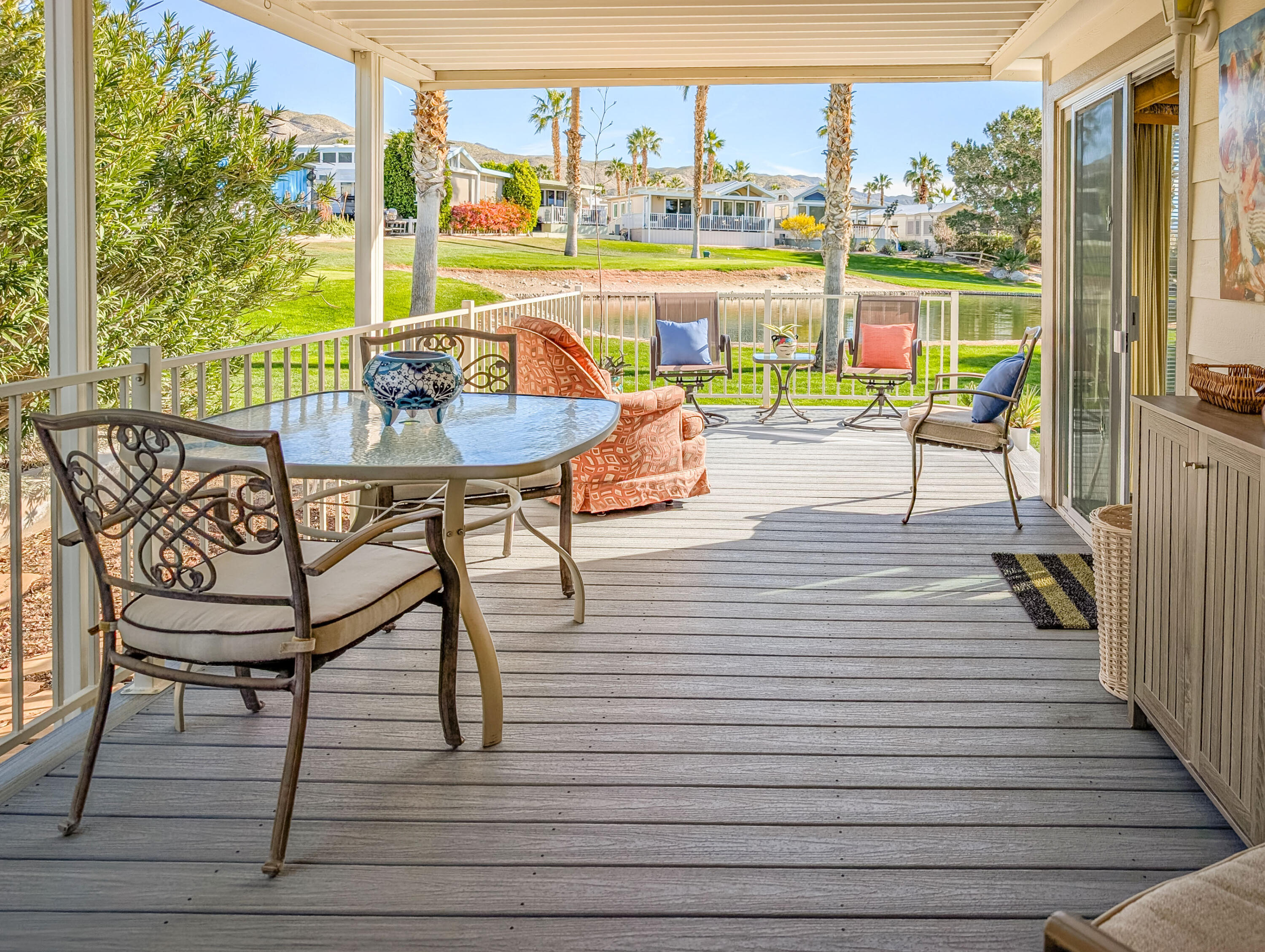 70200 Dillon Road, Unit 590 Desert Hot Springs, CA 92241 - Photo 13 of 42 a view of a terrace with seating space