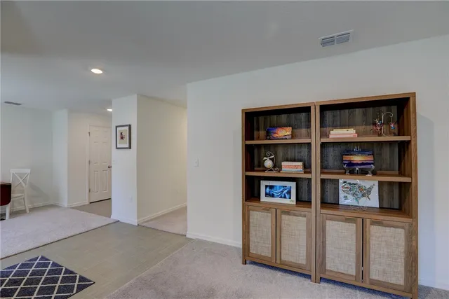 a view of workspace with cabinet