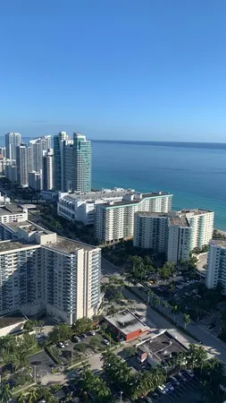 a view of a water with an ocean view