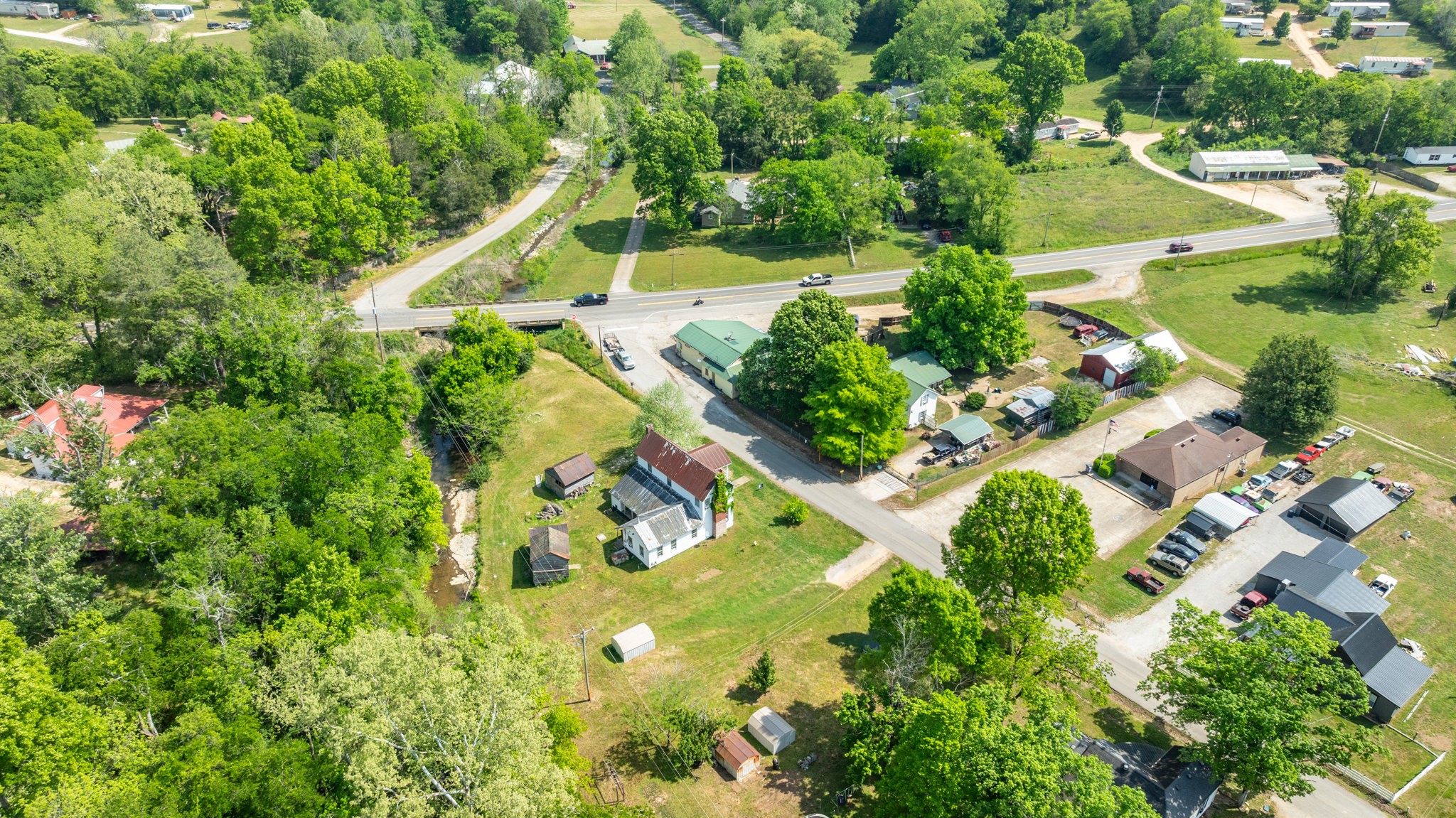 2012 Hoovers Road Duck River, TN 38454 - Photo 46 of 48 an aerial view of residential house with outdoor space and trees all around