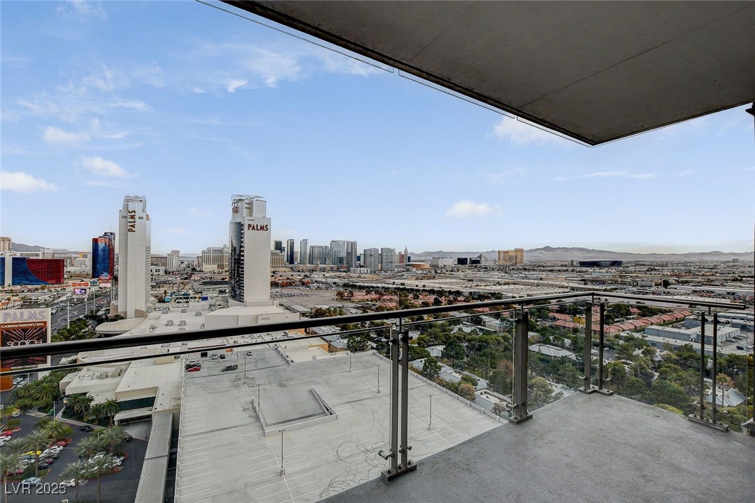 4381 West Flamingo Road, Unit 2202 Las Vegas, NV 89103 - Photo 30 of 40 Balcony featuring a view of city