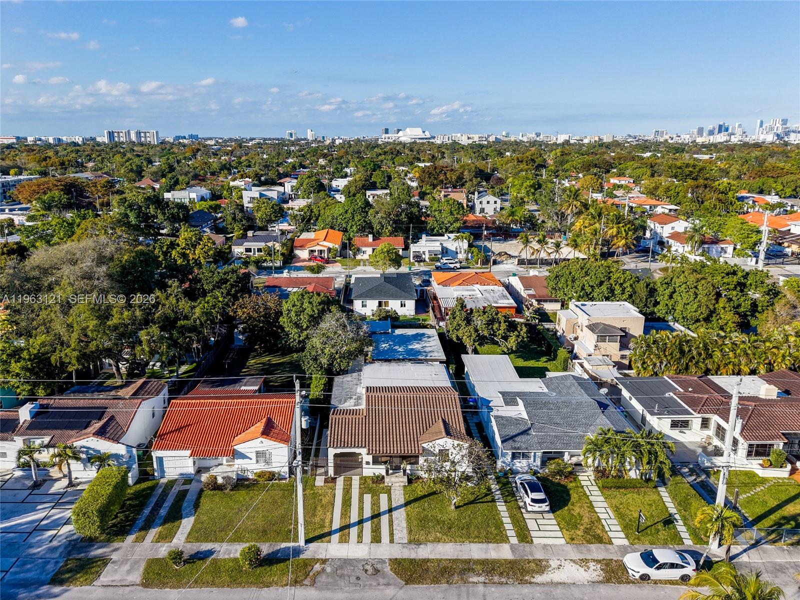 1631 Southwest 21st Street Miami, FL 33145 - Photo 55 of 58 an aerial view of residential houses with outdoor space and city view
