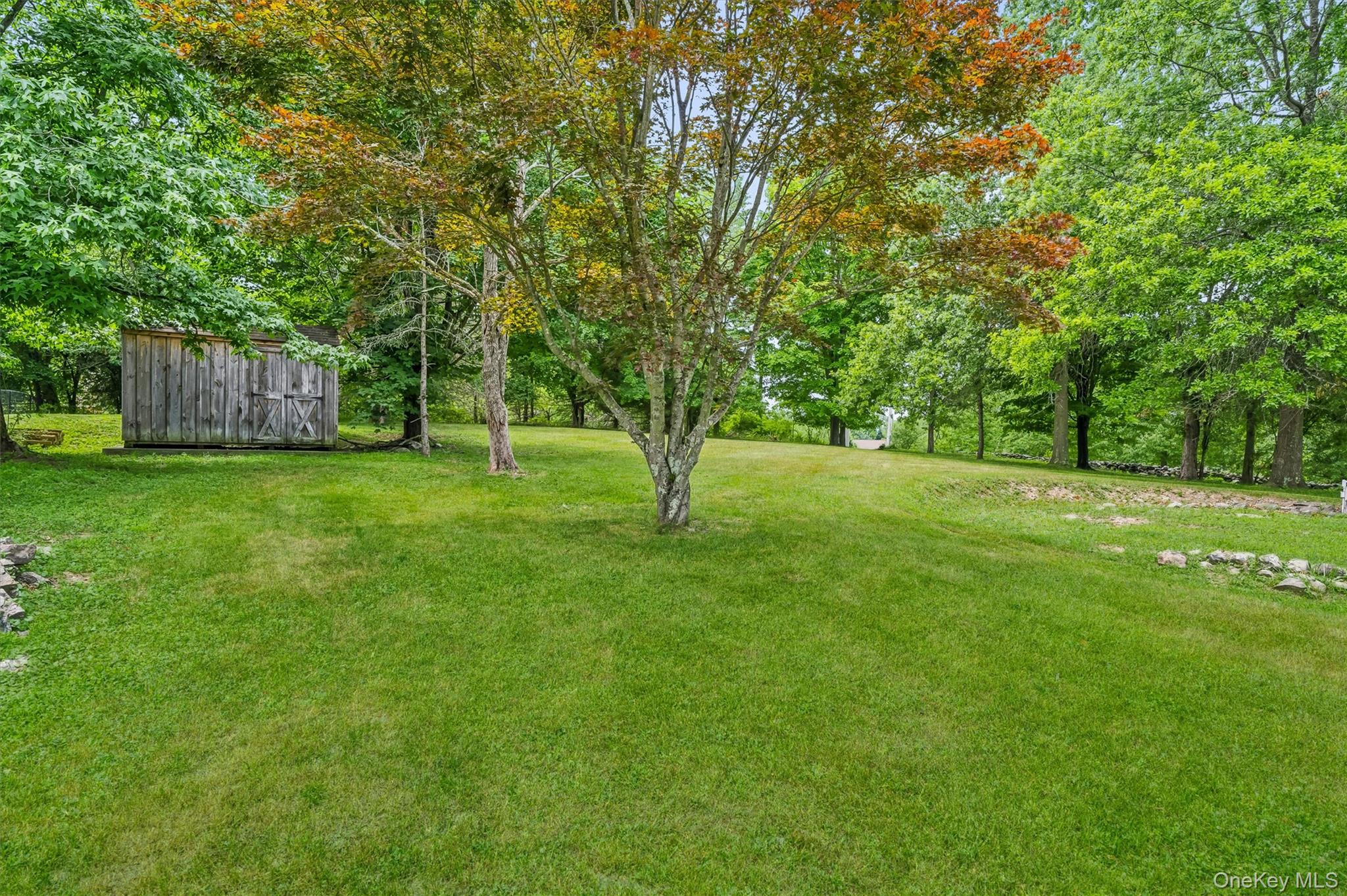 318 Beattie Road Washingtonville, NY 10992 - Photo 36 of 42 a view of a grassy field with trees in the background