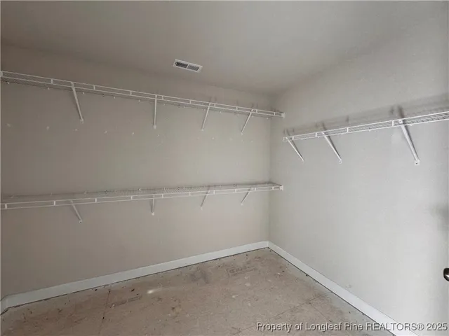 a view of a room with empty racks