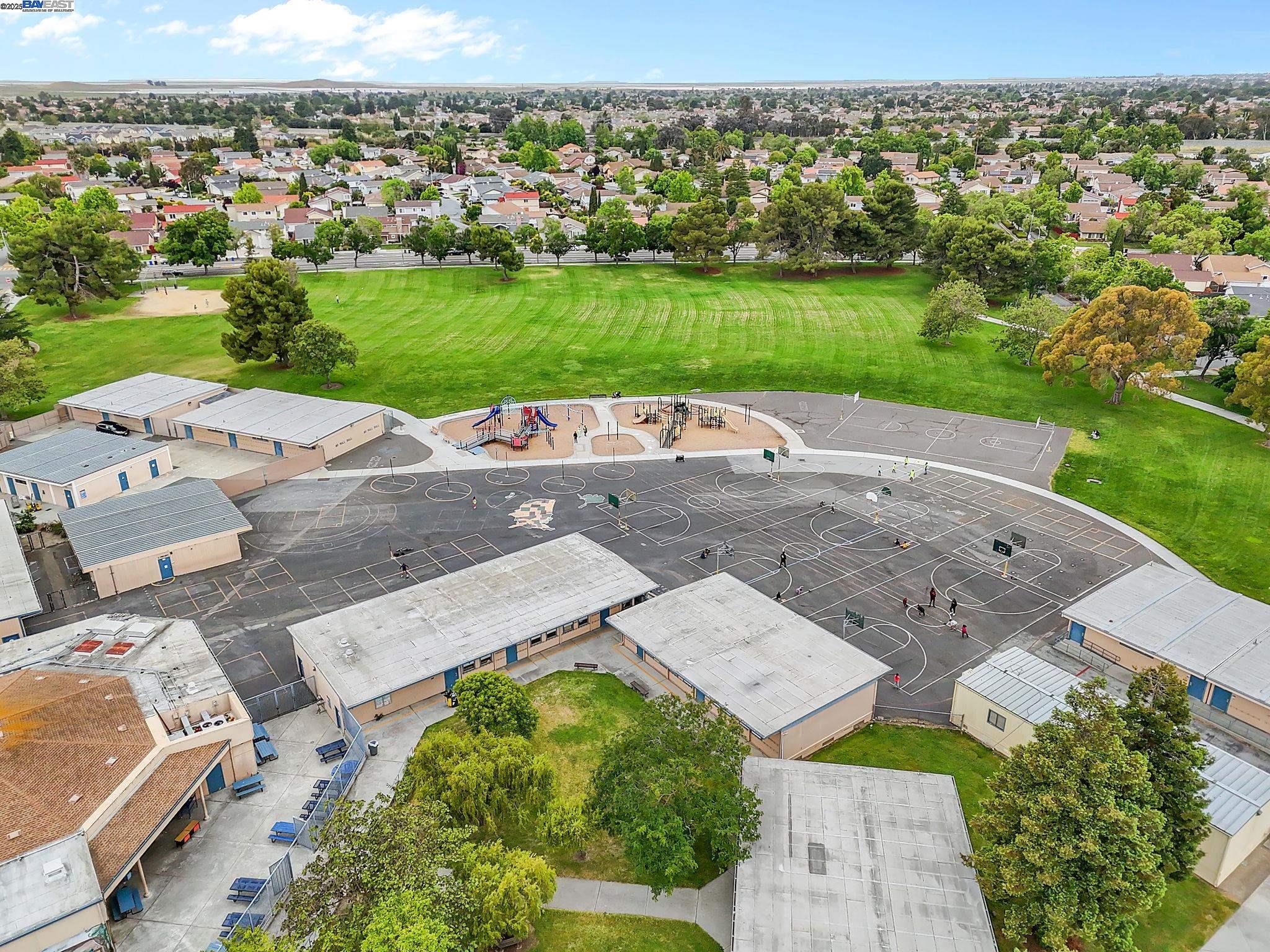 4403 Burke Way Fremont, CA 94536 - Photo 55 of 58 an aerial view of a house with a garden
