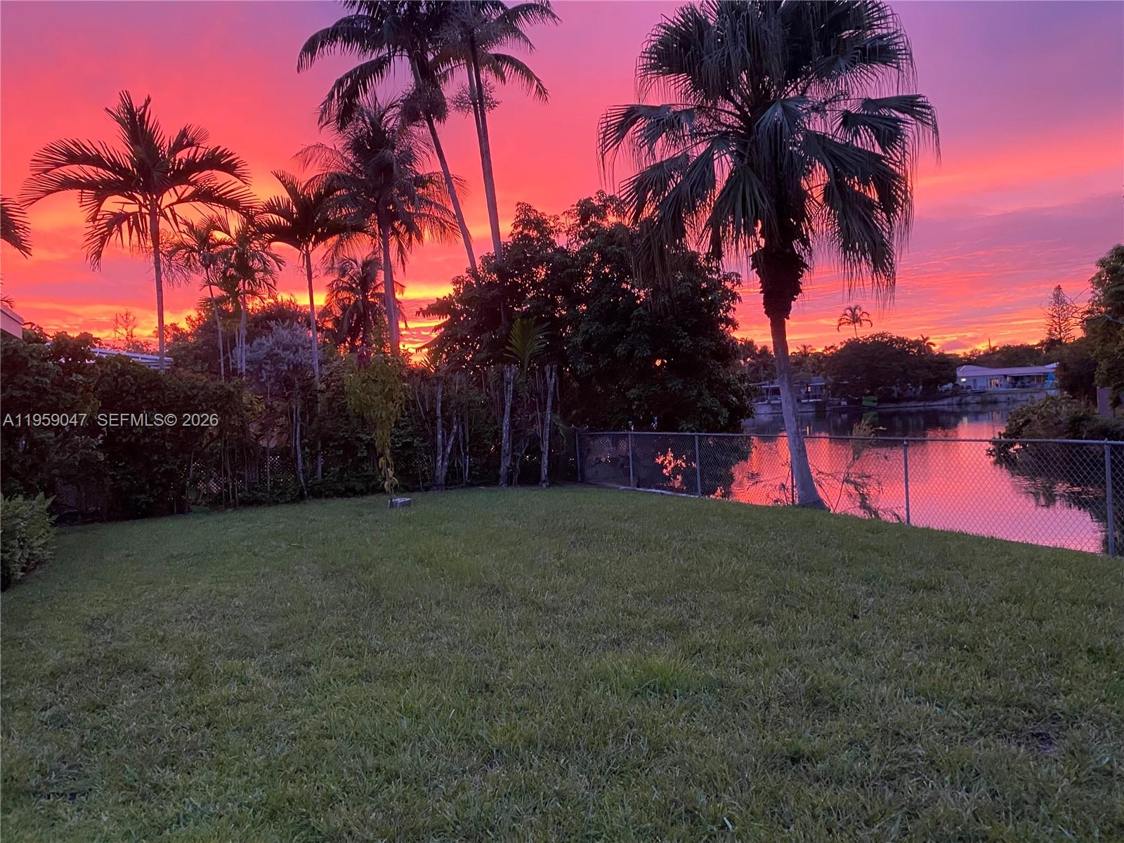 6331 Southwest 62nd Terrace South Miami, FL 33143 - Photo 68 of 75 Evening view overlooking canal