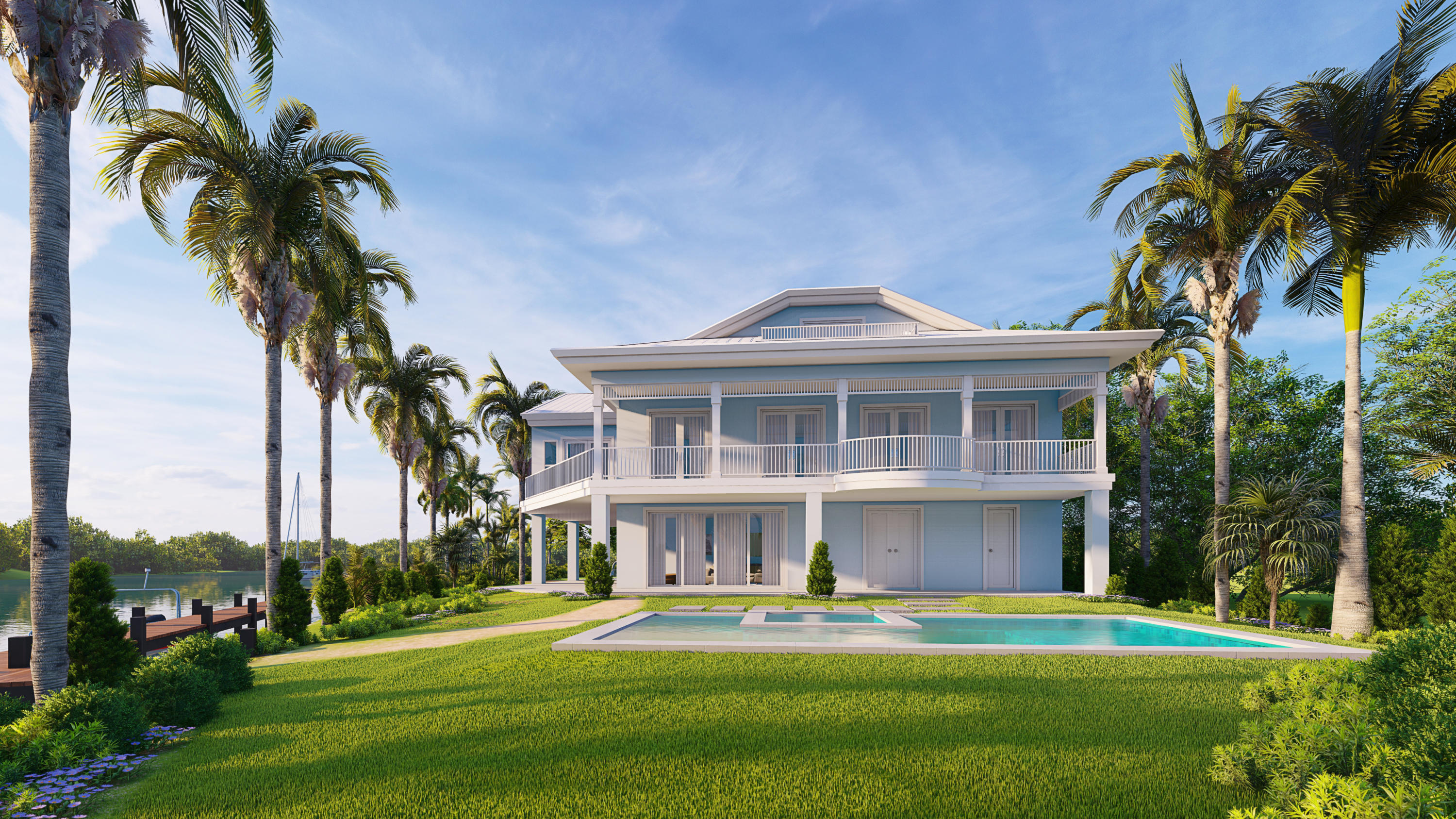 143 Lake Road Tavernier, FL 33070 - Photo 3 of 14 143 Lake Rd-3DRendering-Rear-Print-R3