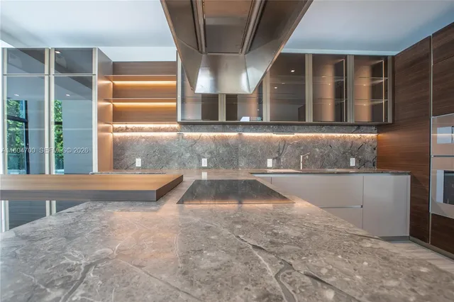 a view of kitchen and window