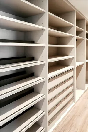 a close view of closet