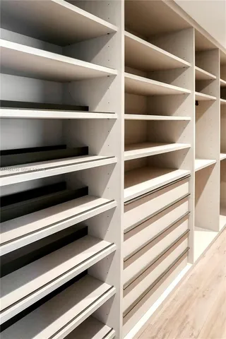 a close view of closet