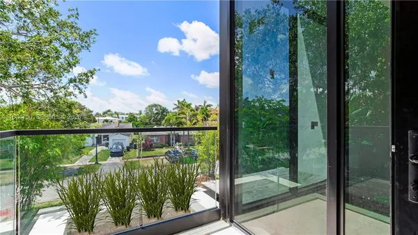 a view of a balcony