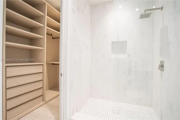 a view of a walk in closet