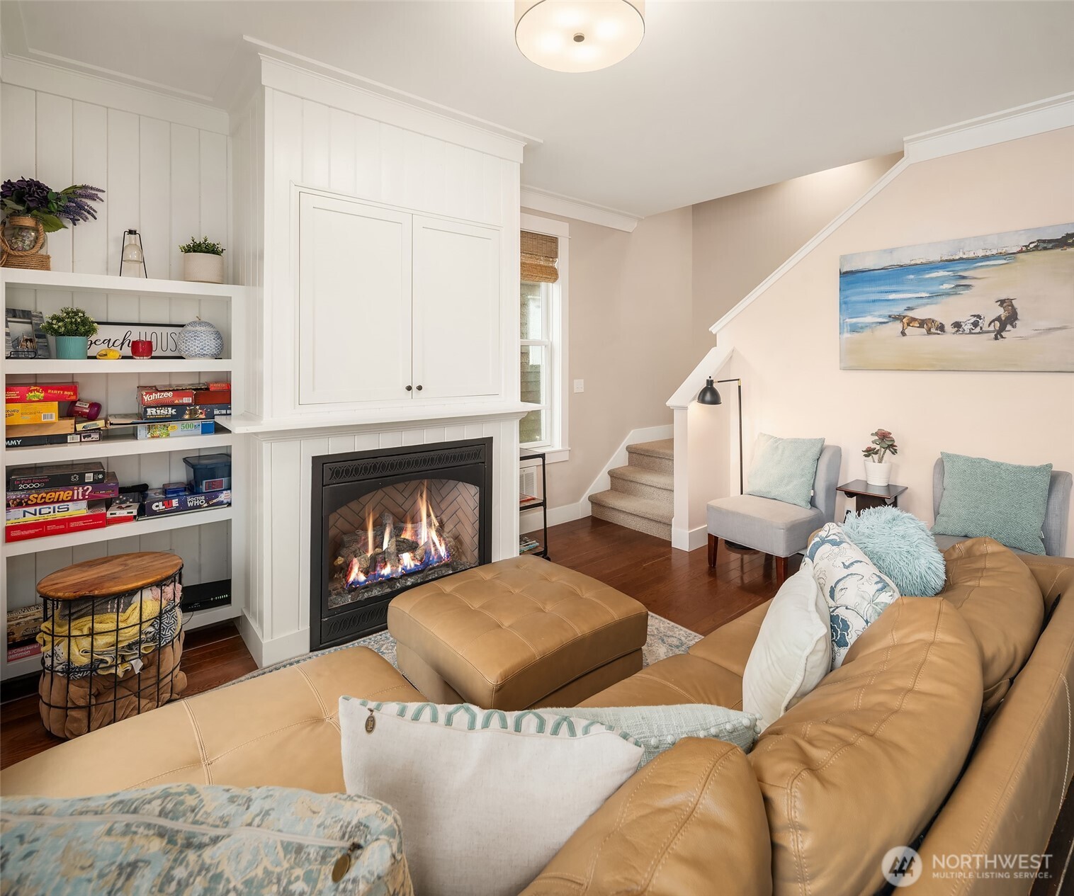 24 Float Lane Pacific Beach, WA 98571 - Photo 6 of 23 a bedroom with furniture and a fireplace