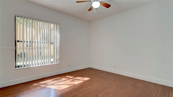 an empty room with a window