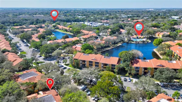 an aerial view of multiple house