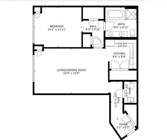 a picture of a bench in front of a wall