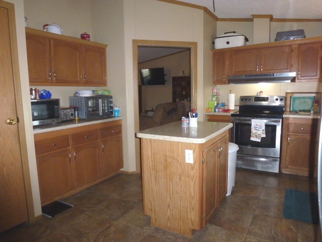 6009 Park Road Clinton, IL 61727 - Photo 14 of 15 a kitchen with sink a refrigerator and cabinets
