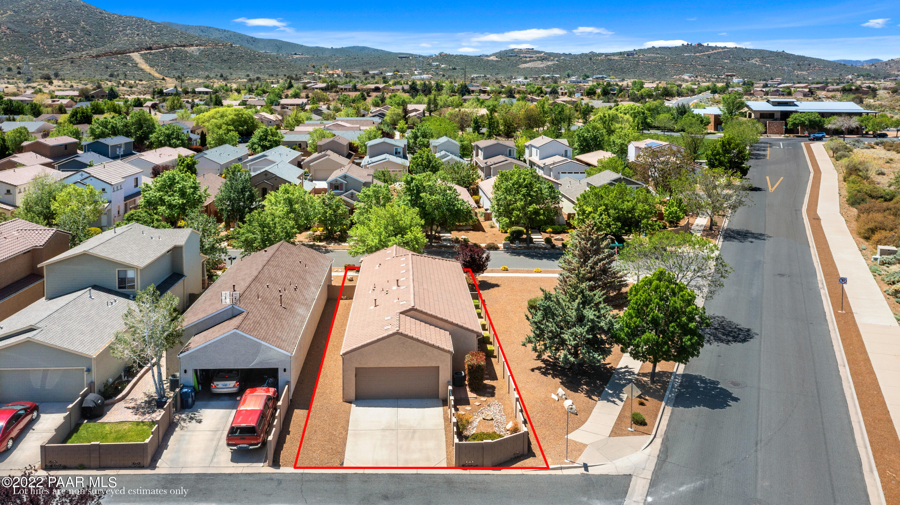 7226 Woolsey Ranch Road Prescott Valley, AZ 86314 - Photo 30 of 30 an aerial view of residential houses with outdoor space and street view