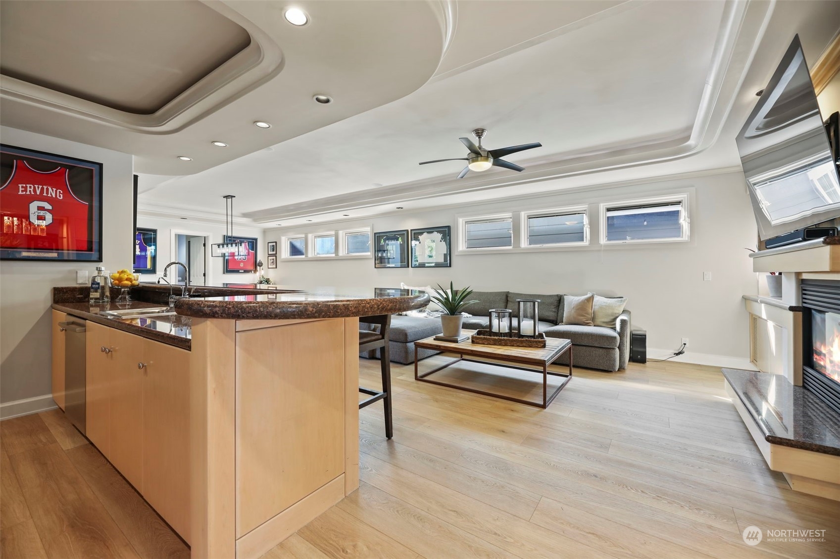809 Stitch Road Lake Stevens, WA 98258 - Photo 24 of 40 a living room with furniture and a flat screen tv