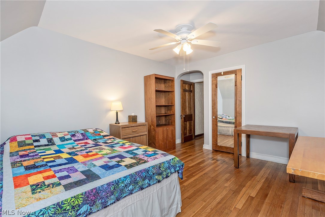 3259 Avalon Road Cleveland, OH 44120 - Photo 21 of 31 Bedroom featuring hardwood flooring and a ceiling fan
