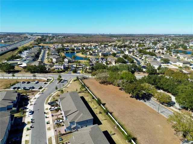 an aerial view of a city
