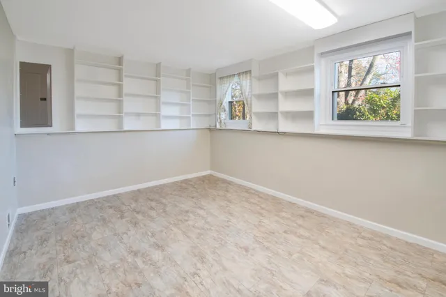 an empty room with a window