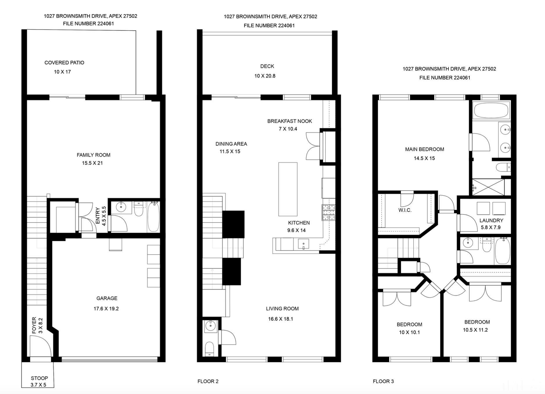 1027 Brownsmith Drive Apex, NC 27502 - Photo 21 of 21 a picture of a floor plan