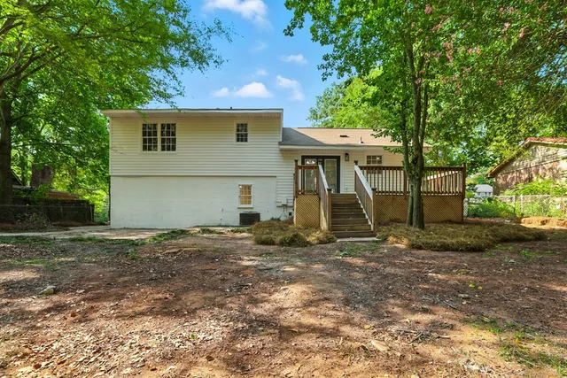 a backyard of a house