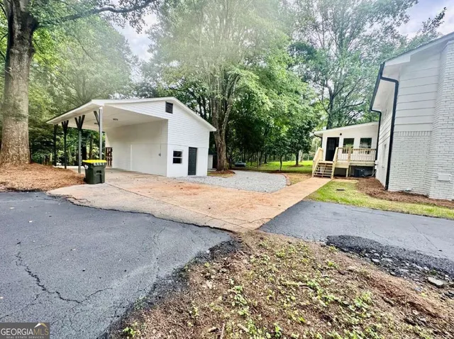 a view of a house with a patio