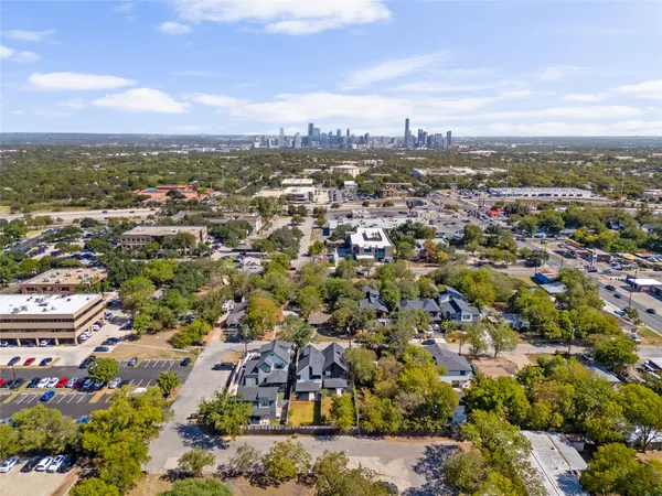 an aerial view of multiple house