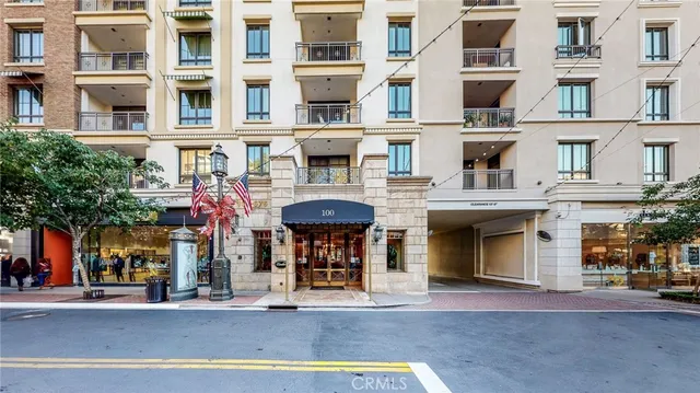 a view of a building with a window