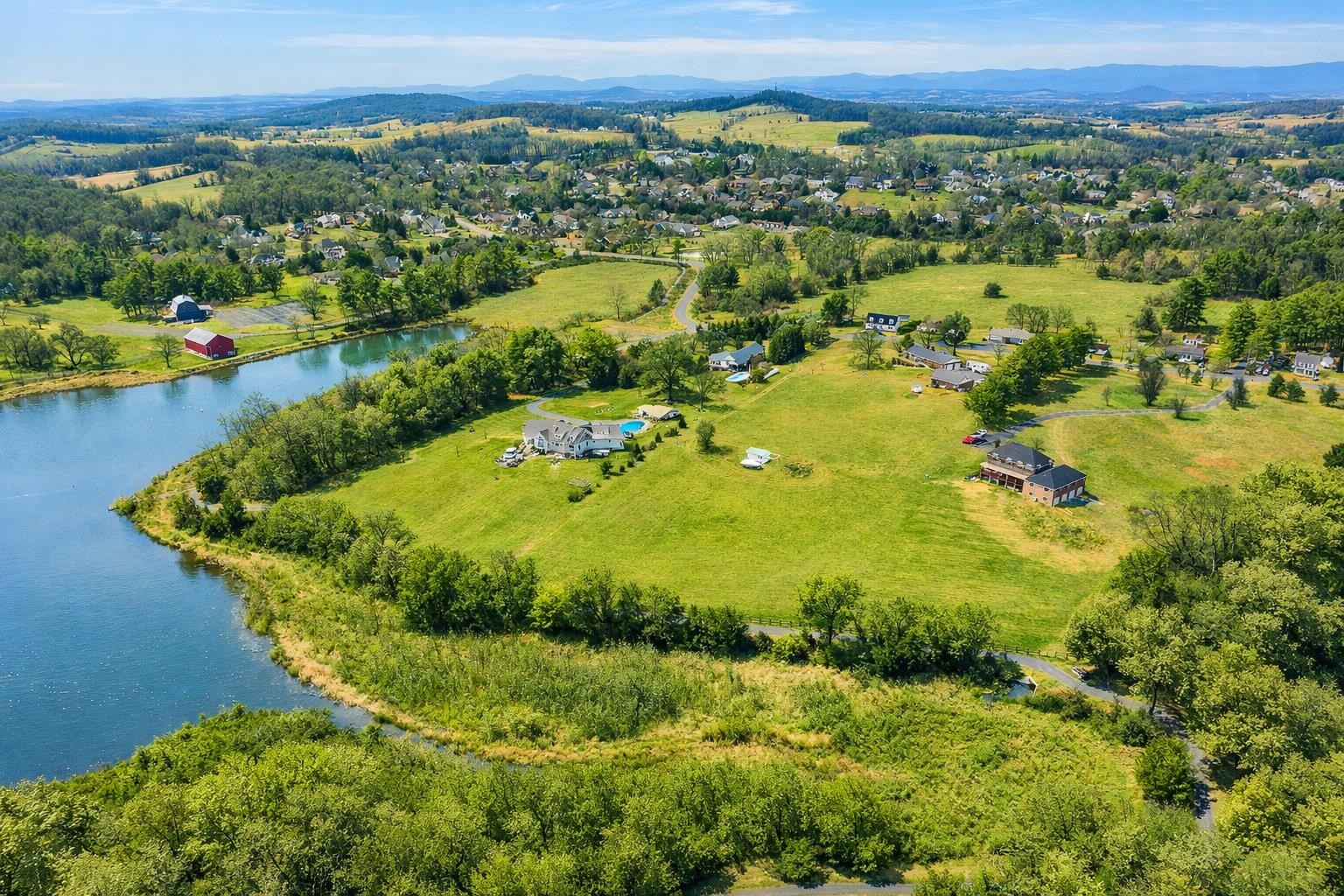 1.74-ac Massanetta Springs Road Harrisonburg, VA 22801 - Photo 16 of 32 a view of a lake with a mountain in the background