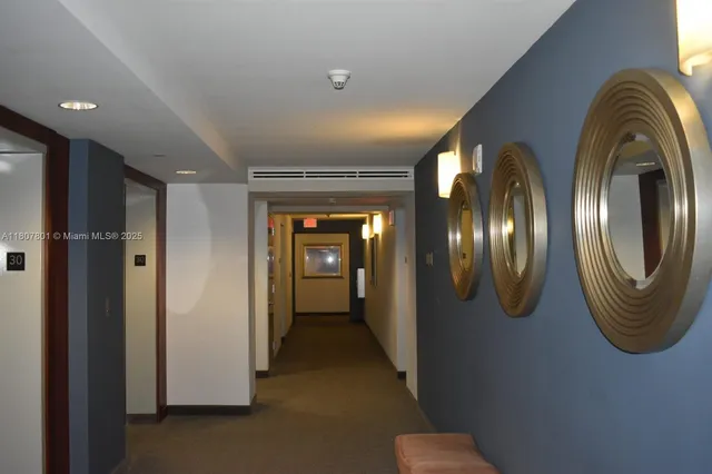 a dining room with furniture