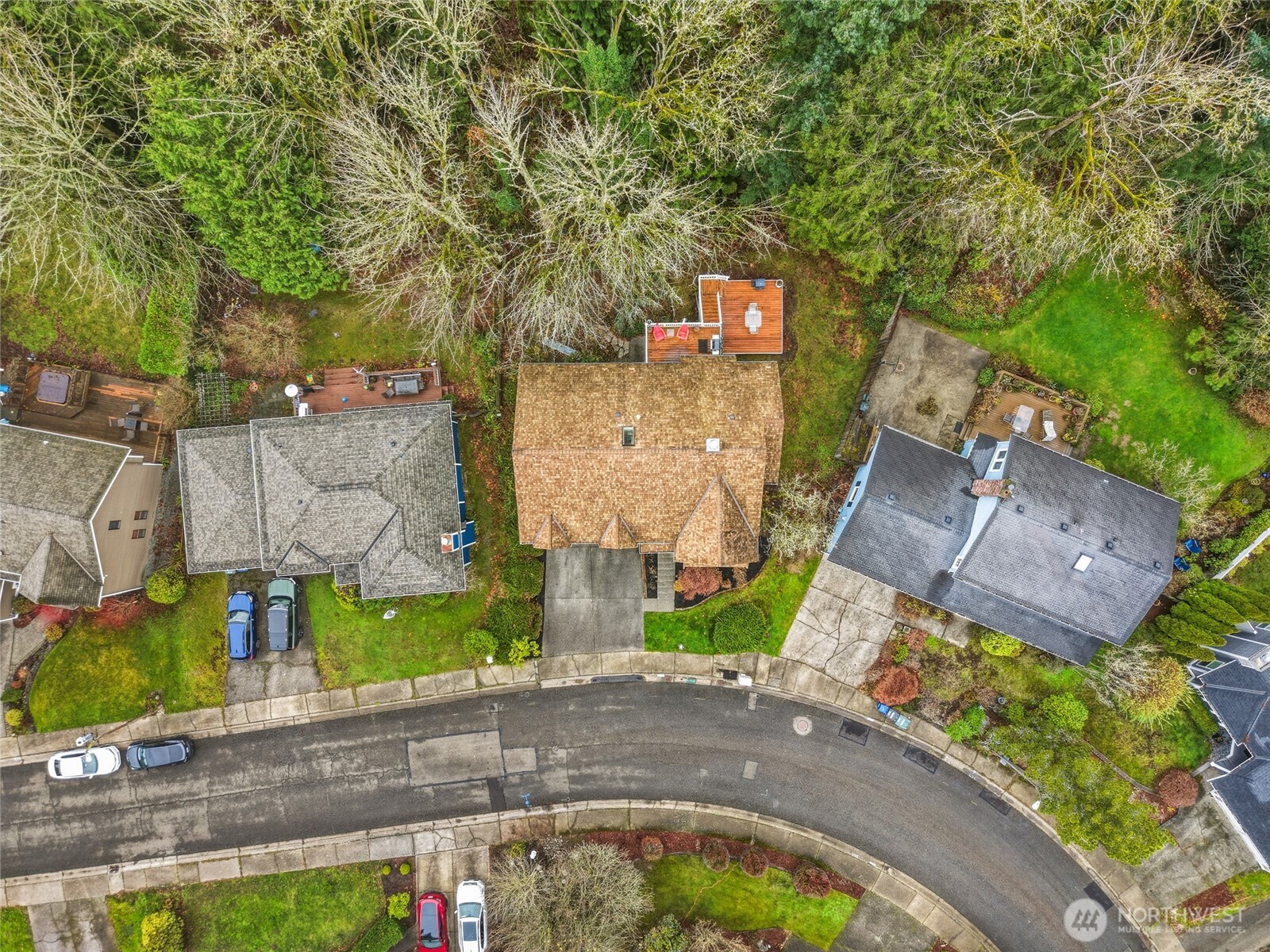 15003 104th Avenue Northeast Bothell, WA 98011 - Photo 38 of 40 an aerial view of a house with a yard basket ball court and outdoor seating