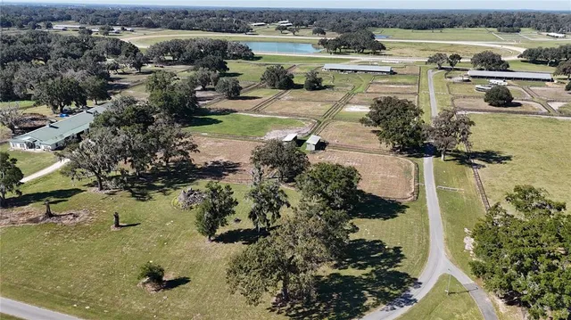 an aerial view of a football ground