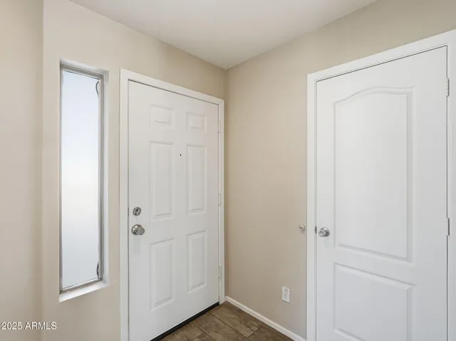 a view of front door