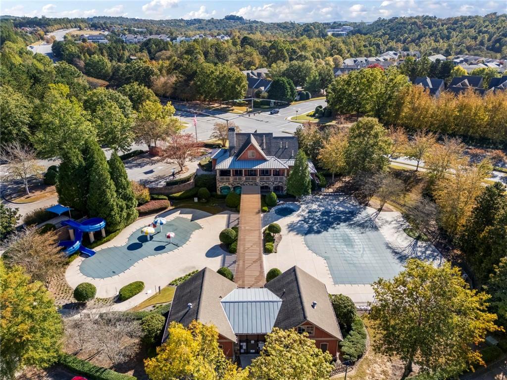 4250 Granby Circle Cumming, GA 30041 - Photo 35 of 37 an aerial view of a house with yard swimming pool and mountain view