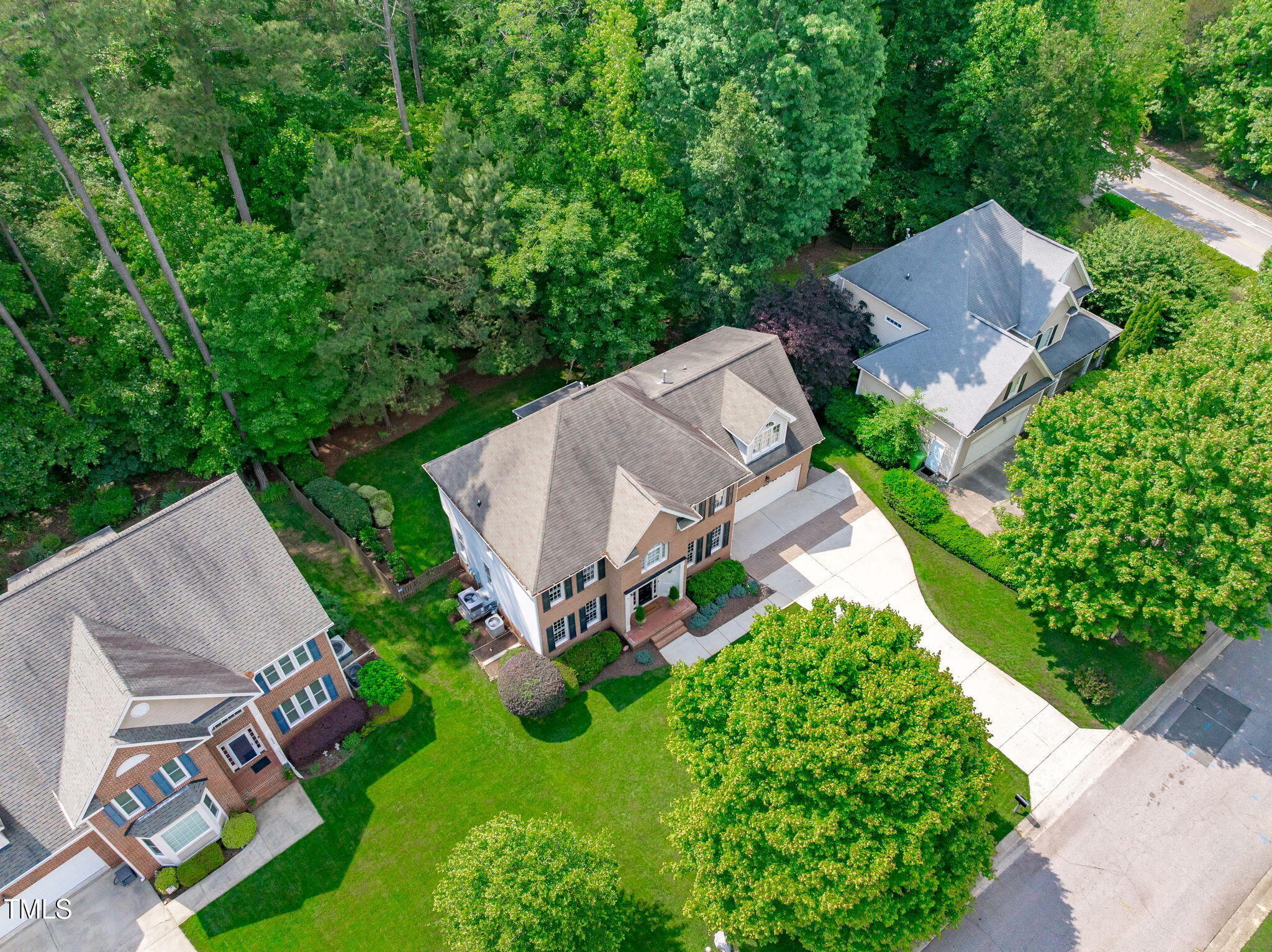 7929 Pine Timber Drive Raleigh, NC 27613 - Photo 49 of 53 an aerial view of a house with garden space and street view