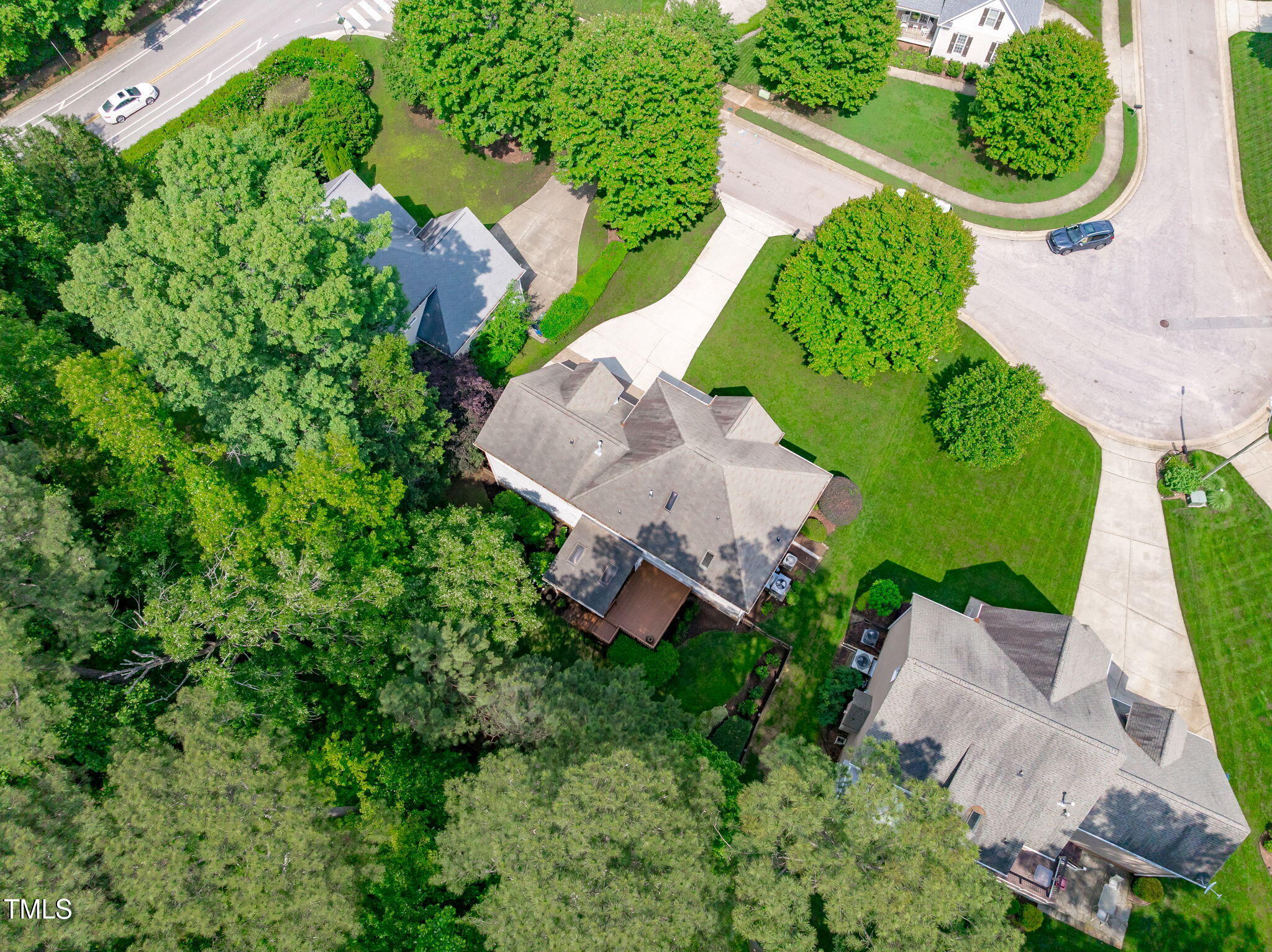 7929 Pine Timber Drive Raleigh, NC 27613 - Photo 50 of 53 an aerial view of a house with garden